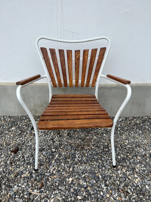 Vintage garden set teak metal Denmark 60s outdoor