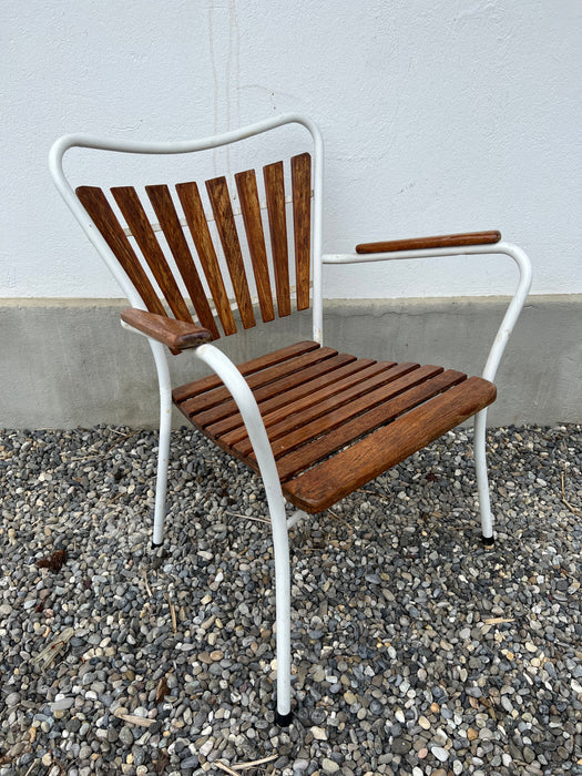 Vintage garden set teak metal Denmark 60s outdoor