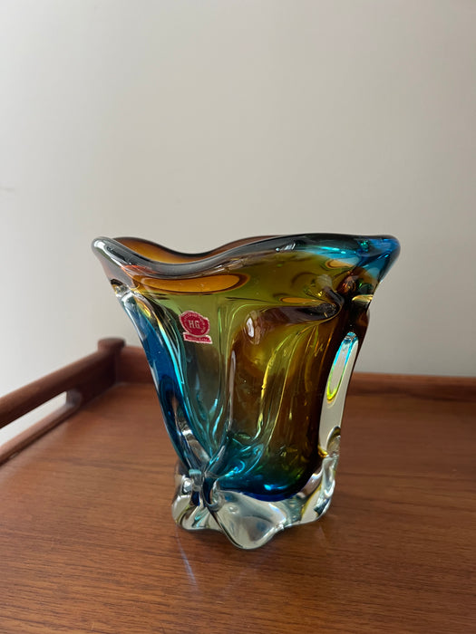 Vintage Glasvase made in Japan 50er Jahre Rarität