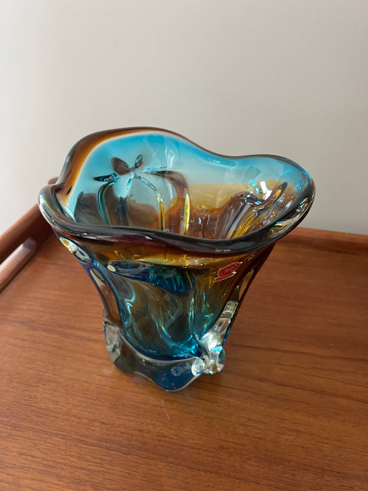 Vintage Glasvase made in Japan 50er Jahre Rarität