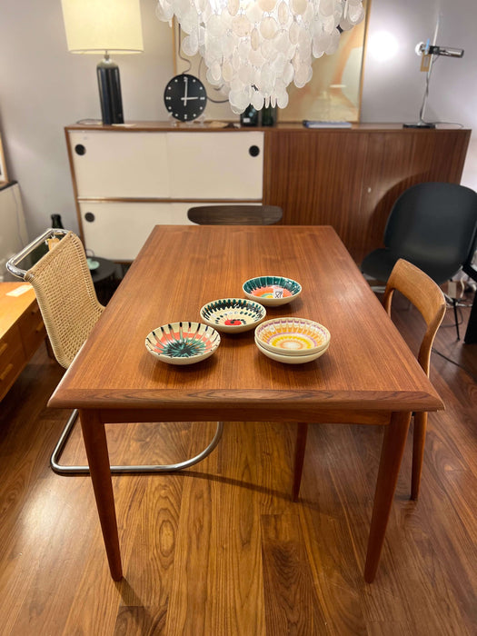 Vintage table teak Denmark 60s extendable plates