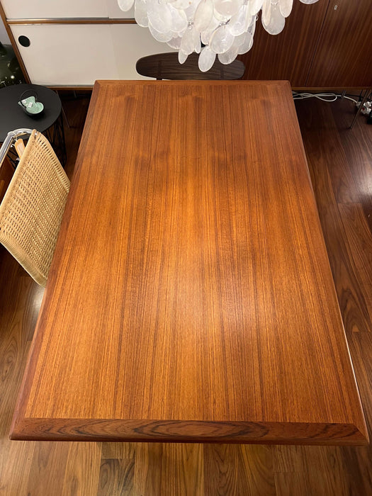 Vintage table teak Denmark 60s extendable plates