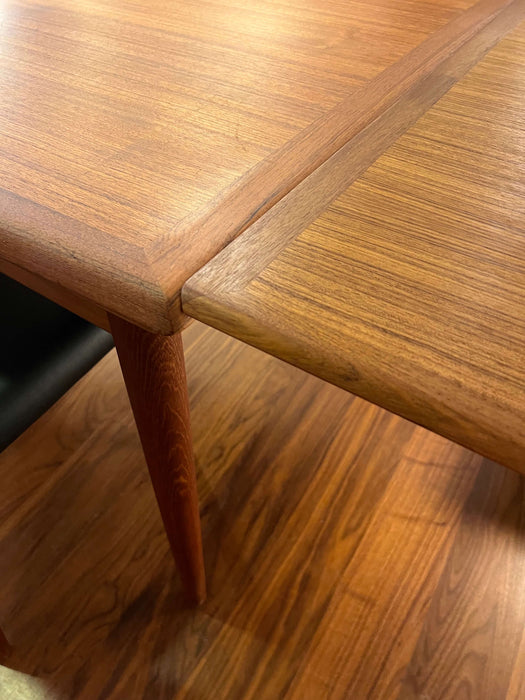 Vintage table teak Denmark 60s extendable plates