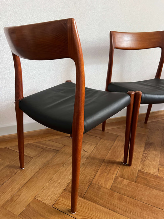 Vintage 2-er Set Stühle Niels O. Møller für JL Møller Teak Denmark 60er