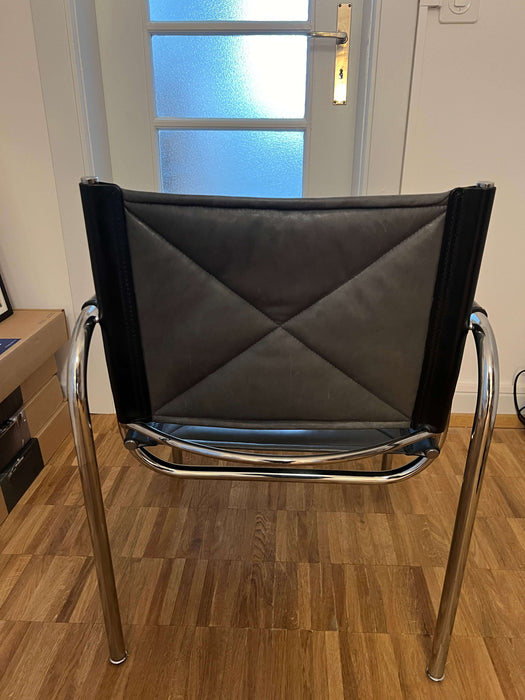 Vintage Stahlrohr Sessel Strässle Design Eichenberger 70er