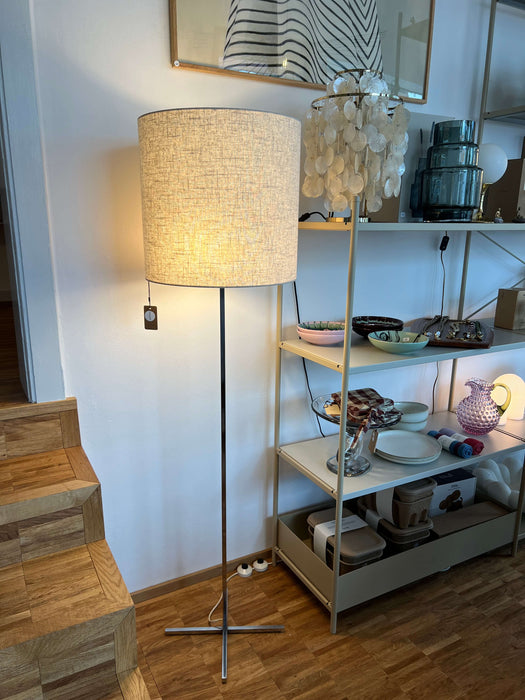 Vintage floor lamp with metal base