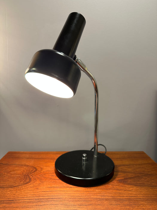 Vintage table lamp small black 70s