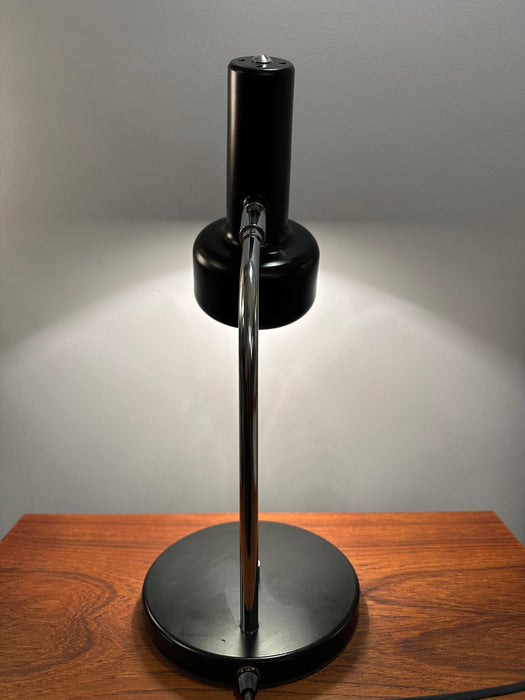 Vintage table lamp small black 70s