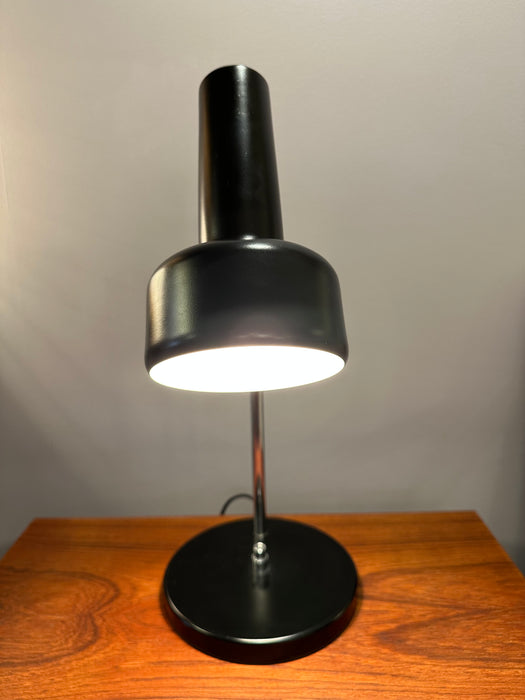 Vintage table lamp small black 70s