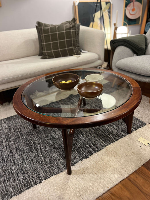 Vintage Coffeetable Beistelltisch 60er Stonehill Teak Glas