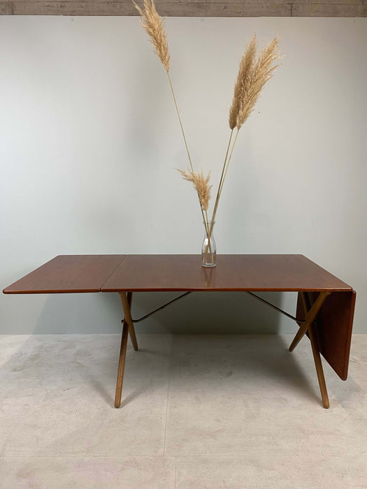 Vintage Hans Wegner Andreas Tuck sewing table side table AT-33 Teak Denmark 60s