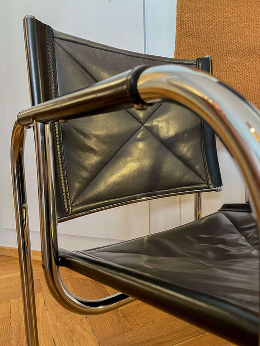 Vintage Stahlrohr Sessel Strässle Design Eichenberger 70er