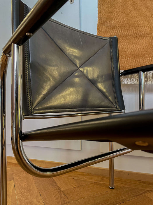 Vintage Stahlrohr Sessel Strässle Design Eichenberger 70er