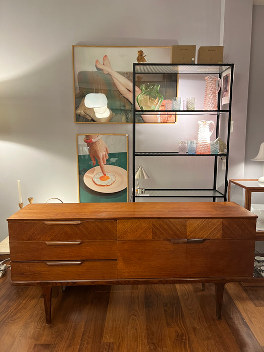 Vintage Sideboard mit Flügeltür und Schubladen Teak 60er Jahre