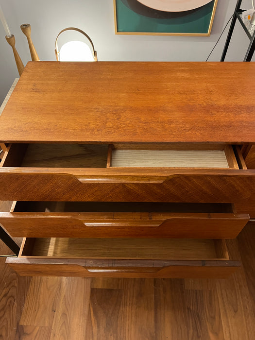 Vintage Sideboard mit Flügeltür und Schubladen Teak 60er Jahre