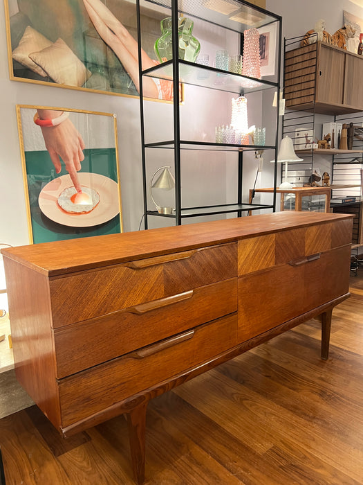 Vintage Sideboard mit Flügeltür und Schubladen Teak 60er Jahre