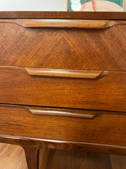 Vintage Sideboard mit Flügeltür und Schubladen Teak 60er Jahre