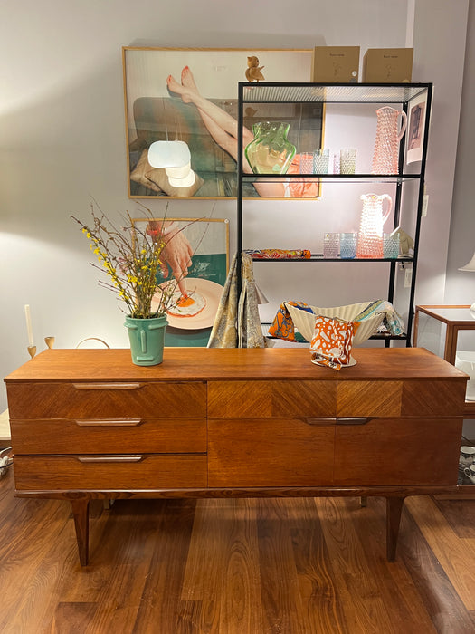 Vintage Sideboard mit Flügeltür und Schubladen Teak 60er Jahre