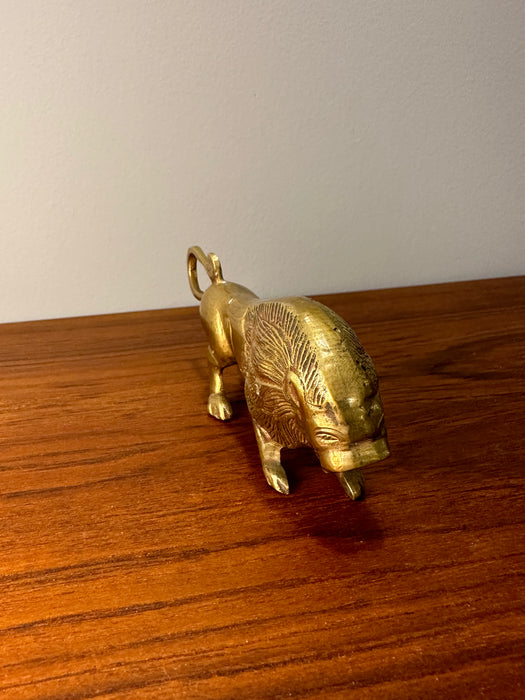 Vintage lion solid brass 60s Denmark