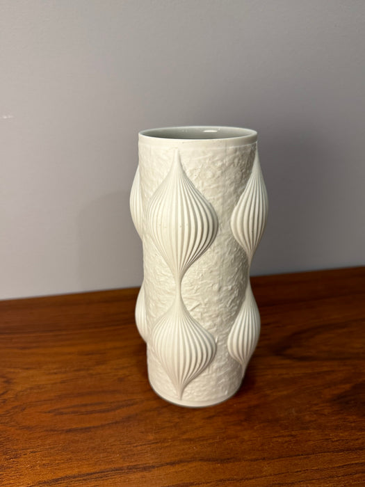 Vintage Porzellan Vase weiss Tirschenreuth 50er Jahre