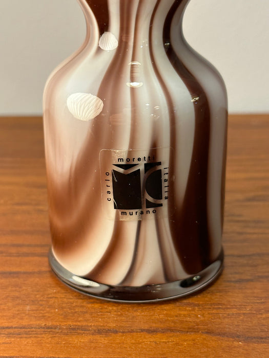 Vintage vase Murano glass pattern 60s