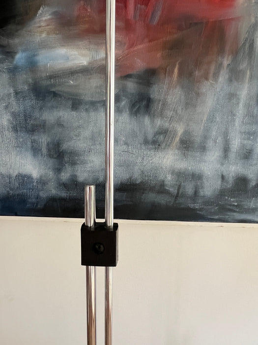 Vintage Stehleuchte Chrom Stoff 70er