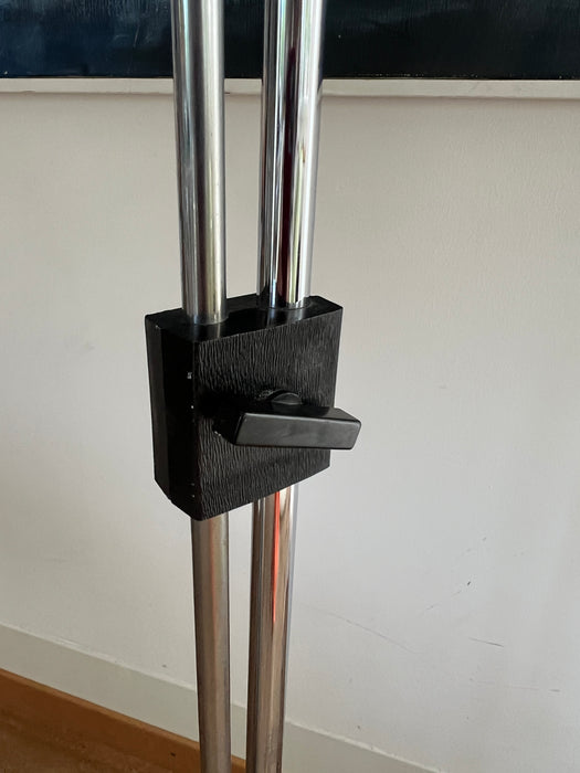 Vintage Stehleuchte Chrom Stoff 70er