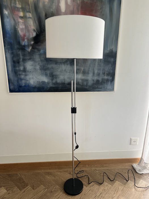 Vintage Stehleuchte Chrom Stoff 70er