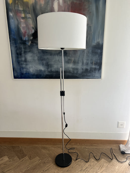Vintage Stehleuchte Chrom Stoff 70er