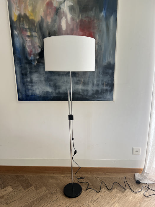 Vintage Stehleuchte Chrom Stoff 70er