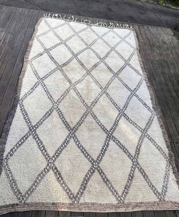 Vintage Berber Teppich Marokkanischer Wollteppich Beni Ourain
