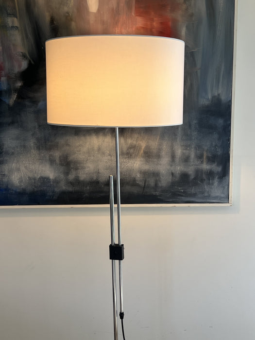 Vintage Stehleuchte Chrom Stoff 70er
