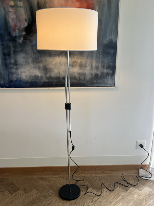 Vintage Stehleuchte Chrom Stoff 70er