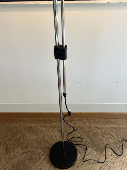 Vintage Stehleuchte Chrom Stoff 70er