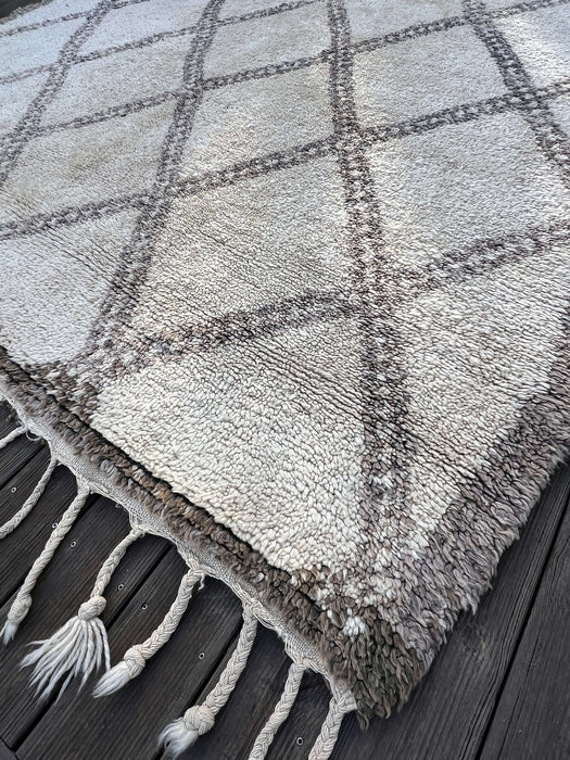 Vintage Berber Teppich Marokkanischer Wollteppich Beni Ourain