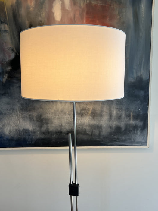 Vintage Stehleuchte Chrom Stoff 70er
