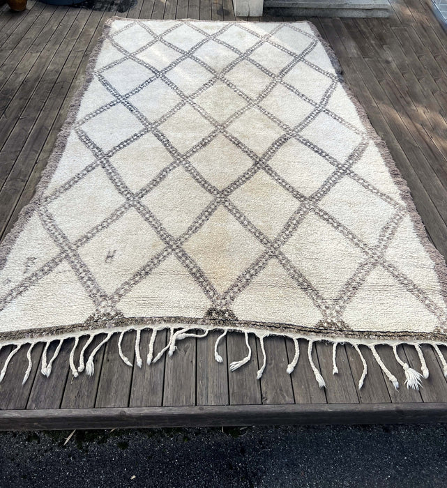 Vintage Berber Teppich Marokkanischer Wollteppich Beni Ourain