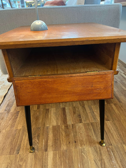 Vintage high teak chest of drawers 60s