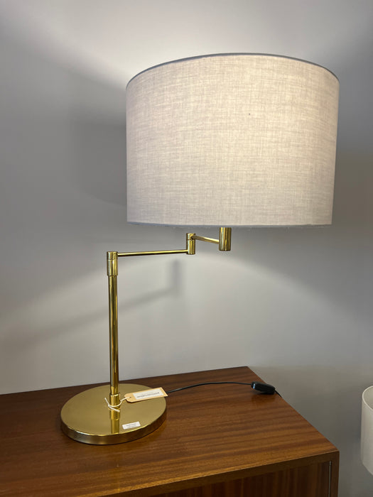 Vintage Tischleuchte Gold Messing schwenkbar 70er 80er
