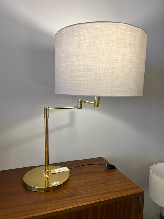 Vintage Tischleuchte Gold Messing schwenkbar 70er 80er