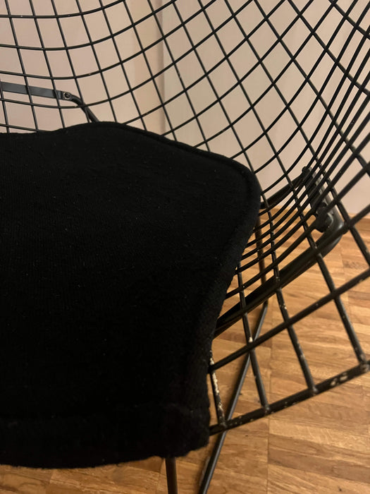 Vintage Diamond Chair Harry Bertoia Knoll mit Sitzauflage schwarz