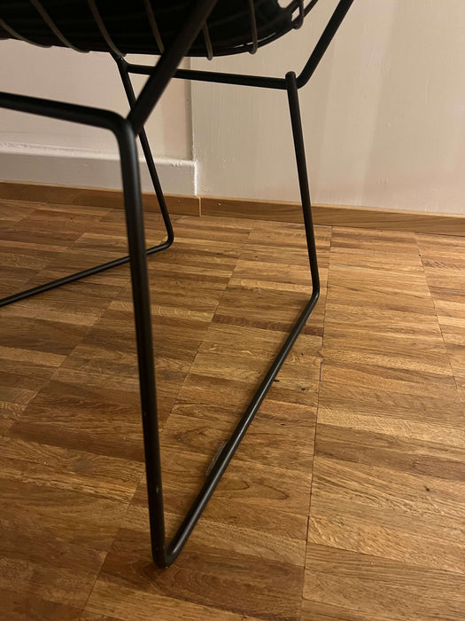 Vintage Diamond Chair Harry Bertoia Knoll mit Sitzauflage schwarz