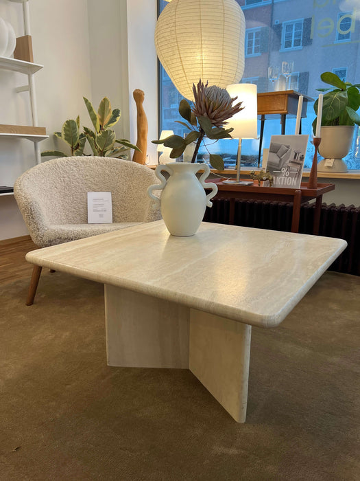 Vintage Coffeetable Beistelltisch Travertin