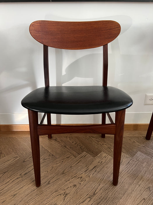 Vintage teak chair Farstrup black Denmark 60s