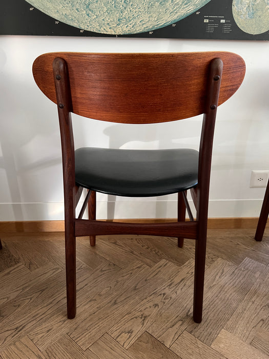 Vintage teak chair Farstrup black Denmark 60s