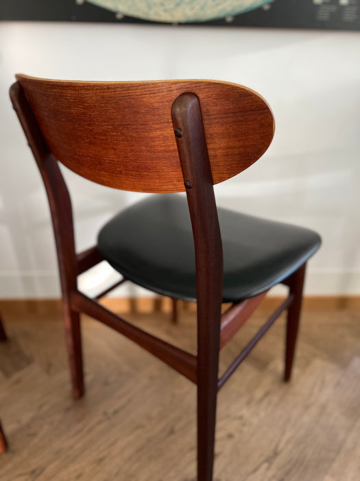 Vintage teak chair Farstrup black Denmark 60s