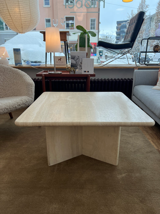 Vintage Coffeetable Beistelltisch Travertin
