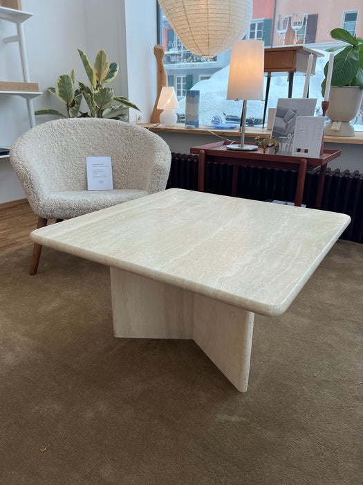 Vintage Coffeetable Beistelltisch Travertin