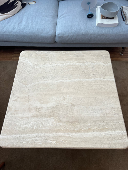 Vintage Coffeetable Beistelltisch Travertin