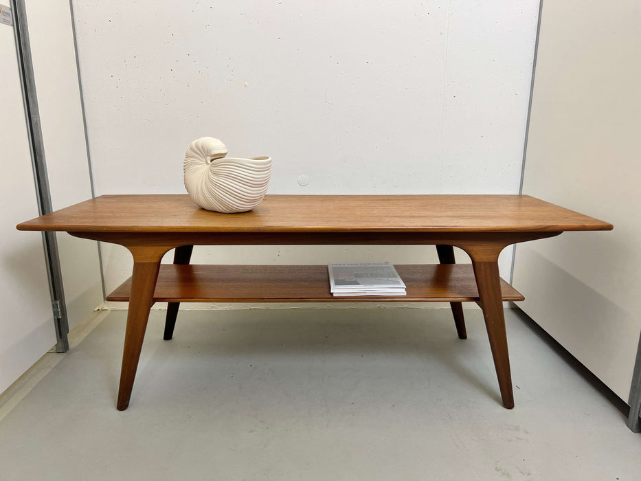 Vintage Surfboard Coffee Table Johannes Andersen Teak Denmark 60s